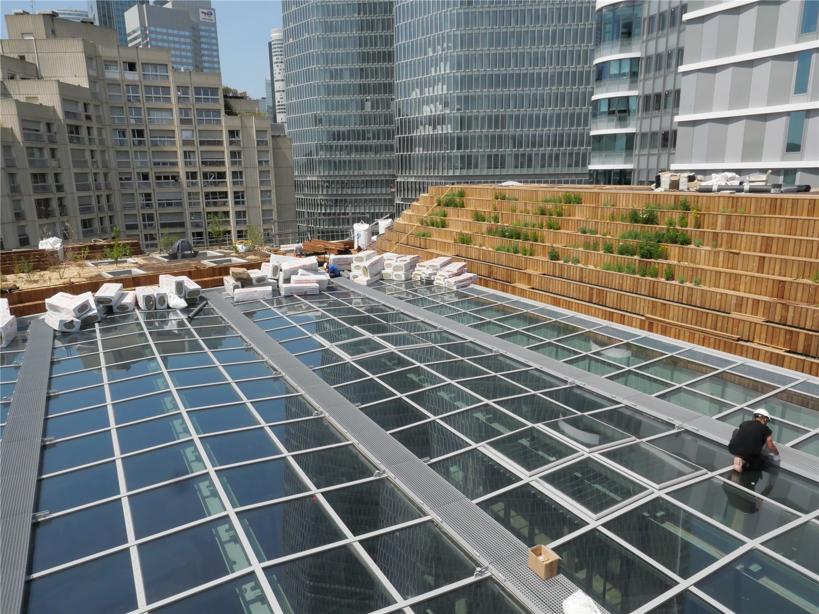 Verrière d'atrium sur ossature métallique, projet INSPIRE